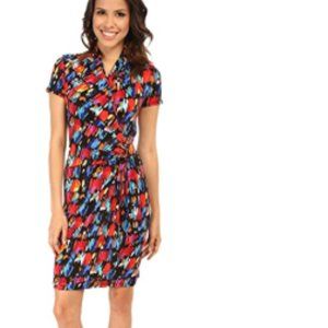 NEW Karen Kane Wrap Multi Colored Dress Size XL